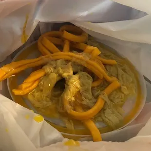 Green eggs in my egg drop soup.