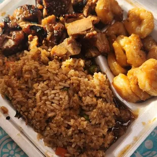 a plate of food on a table