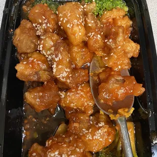 Sesame chicken.