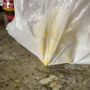 a bag of food on a counter