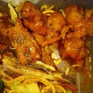 Ensure that you have adequate dental insurance before biting into these petrified sweet and sour pork pieces.