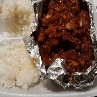 Chili chicken. Again with the fish sauce! I could taste a hint of chili sauce for maybe a second.