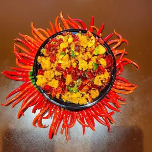 interior, paella