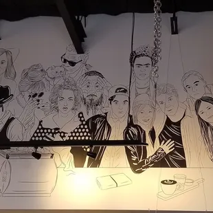 The old decor from the Andy Warhol place that used to be here