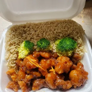 Orange chicken substitute for brown rice