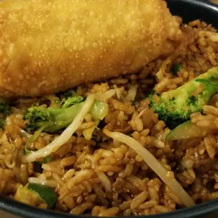 Vegetable Fried Rice w/ a Vegetable Egg Roll