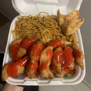 16. Sweet and Sour Chicken with Lo-mein
