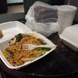 I'm already halfway through this lo mein!