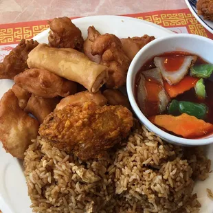 Sweet and sour lunch combo.