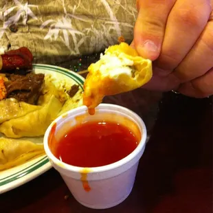 Crab Rangoon full to popping!