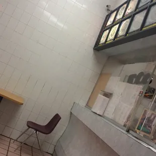 The inside and counter of carry out