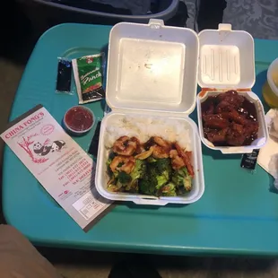 a tray of food