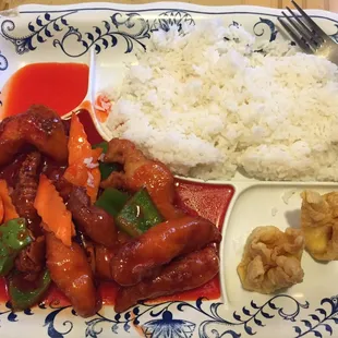 Some of the chicken was over cooked, but all in all it tasted pretty good.