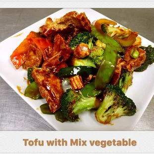 tofu with mix vegetable