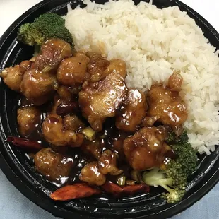 General tsos and white rice. So good.