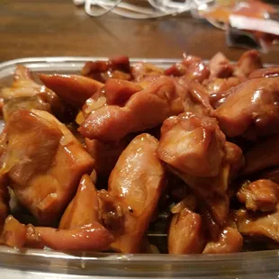 It is hard to tell by these pictures but sevefal pieces of my chicken had a gray hue to them and had black areas on them.