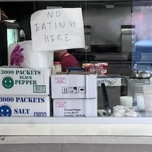 No inside seating