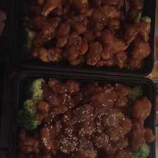 Orange and sesame chicken