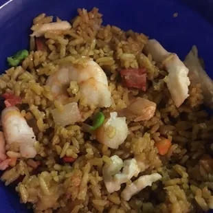 House Special fried rice! Lots of chicken, shrimp, and pork. Very yummy