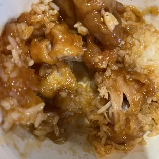 a close up of a plate of food