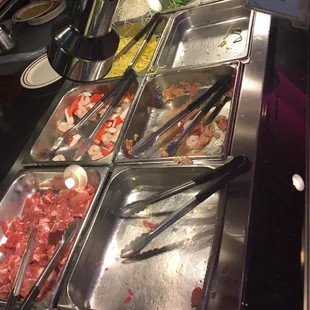 Over 1/2 empty trays