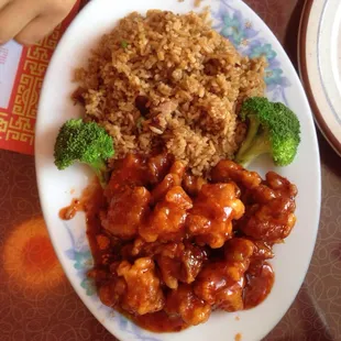 General Taos chick every crispy and tasty!