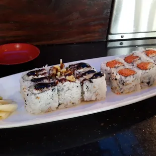 Spicy tuna &amp; snapper tempura