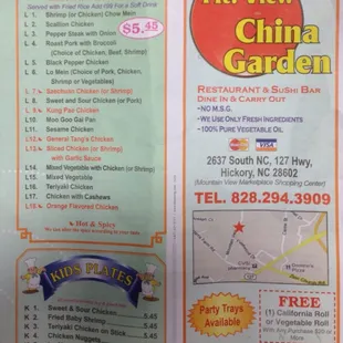 menu pics