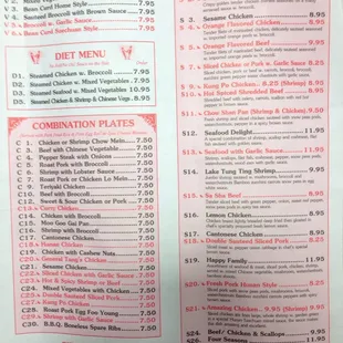 menu left side