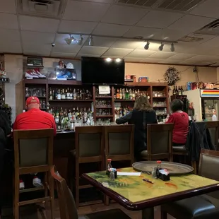 people sitting at the bar