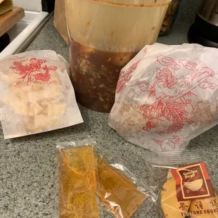 Hot &amp; Hot And Sour Soup and Egg Roll