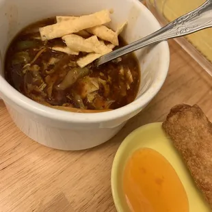 Hot And Sour Soup &amp; Egg Roll (in my bowls)