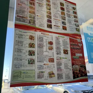 sushi and sashimi, menu