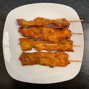 Chicken on the sticks