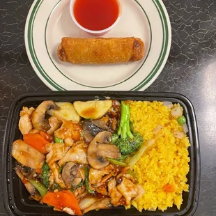 Chicken mixed vegetables combination