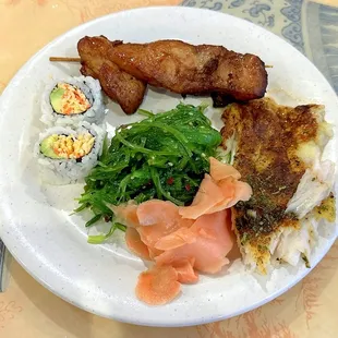 Sushi, Chicken, Baked Fish, Seaweed, etc. - Mmm!