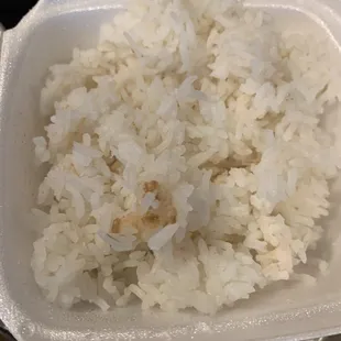 There&apos;s brown spots on my rice. Taste like it&apos;s cooked a few days ago. Sad.