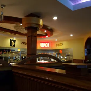 interior, sushi and sashimi