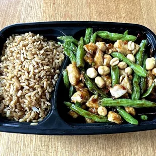 Kung Pao Chicken Lunch with Fried Rice (Two Sides Included but Not Shown)