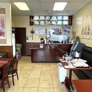 Counter and Dining Area