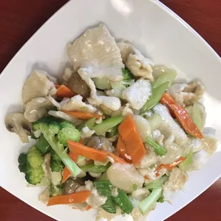 Chicken and vegetables (omitted the rice)