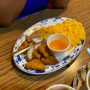 a plate of food on a table