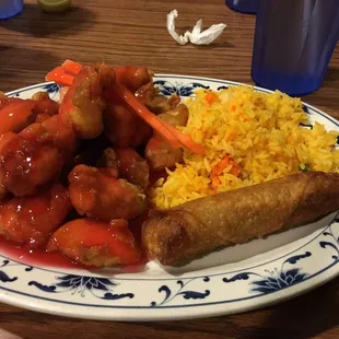 a plate of food on a table