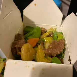 Hunan beef extra vegy