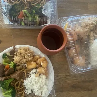 L34. Honey Walnut Prawn L15. Broccoli with Beef Lunch Perfect size for lunch and honestly we had leftovers.