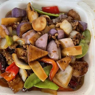 Szechuan Eggplant with pork.