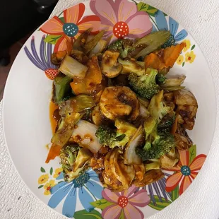 Shrimp with Mixed Vegetables，really fresh you can tell.