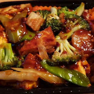 Bean curd home style ($11). Not bad. Savory and nicely fried tofu.