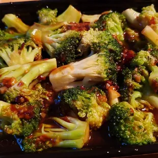Broccoli with garlic sauce ($11). Super oily but tasty.