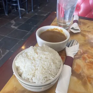 Rice and gravy (for egg foo young)